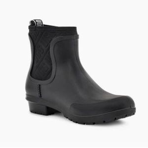 Authentic UGG Black Ankle Rain Boots
